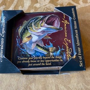 3 absorbent American Expedition stone Coasters.